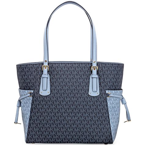 michael kors voyager tote admiral blue|Michael Kors voyager tote merlot.